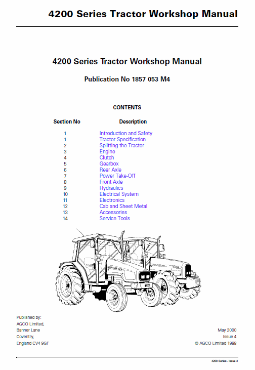 download Massey Ferguson MF4200 tractor workshop manual