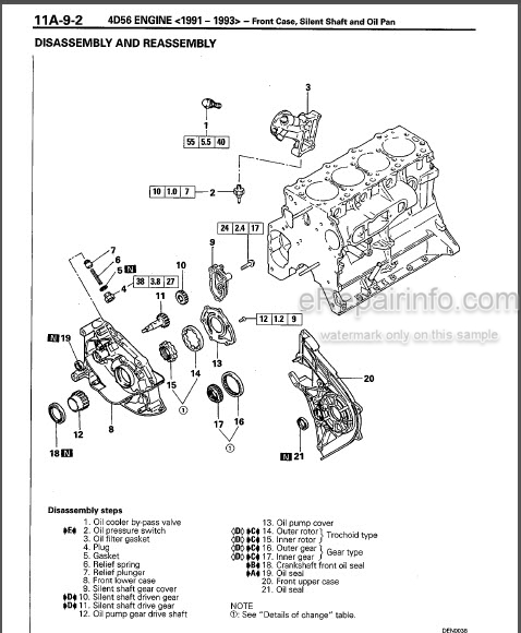 download Mitsubishi 4D56 engine workshop manual