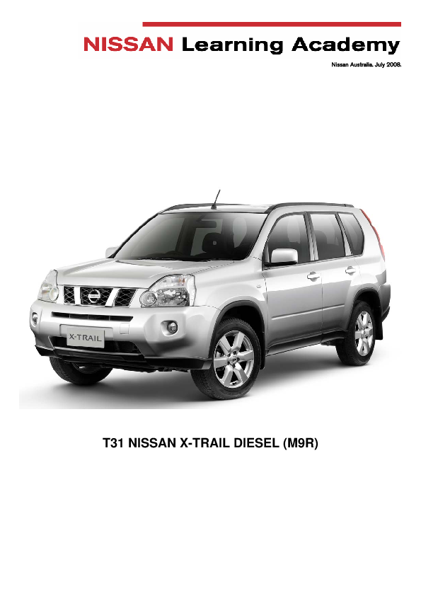 download Nissan XTrail T31 workshop manual