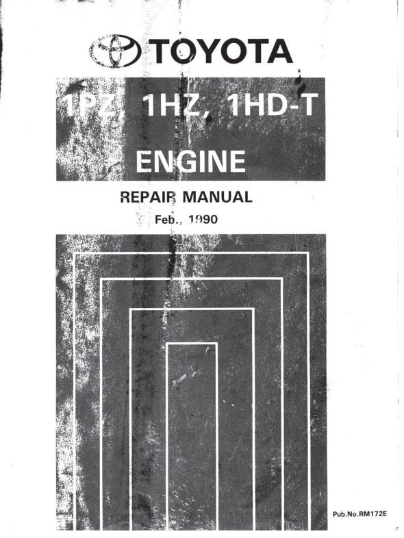 download Toyota 1HZ 1PZ 1HDT engine workshop manual